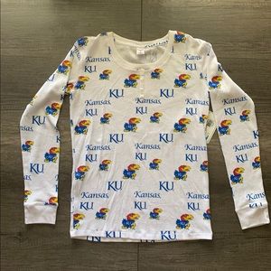 Kansas Jayhawk Long Sleeve Thermal Size M Top NWT